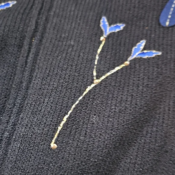 St. John Collection Black Zip-Front Jacket with Dragonfly Embroidery-Beautiful! - Picture 5 of 6